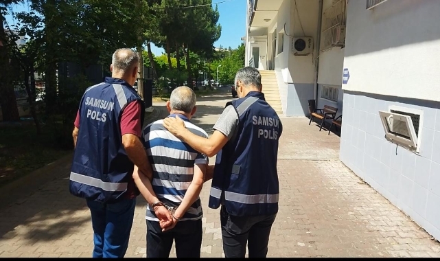 Samsun'da 10 yıl 10 ay hapis cezası bulunan firari yakalandı