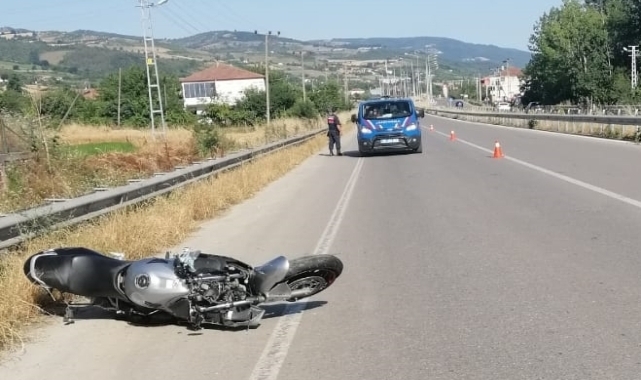 Samsun'da devrilen motosikletin sürücüsü öldü