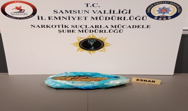 Samsun'da üzerinde uyuşturucu bulunan zanlı gözaltına alındı