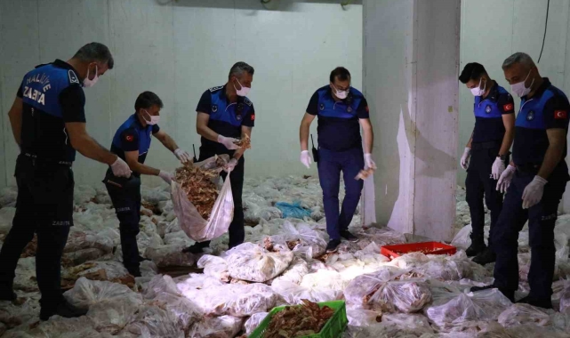 Şanlıurfa'da 10 ton bozuk tavuk eti ele geçirildi