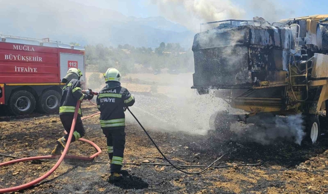 Seydikemer'de Biçerdöver yangını