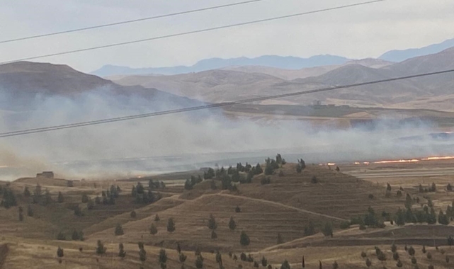 Siirt Havaalanı yakınlarında anız yangını