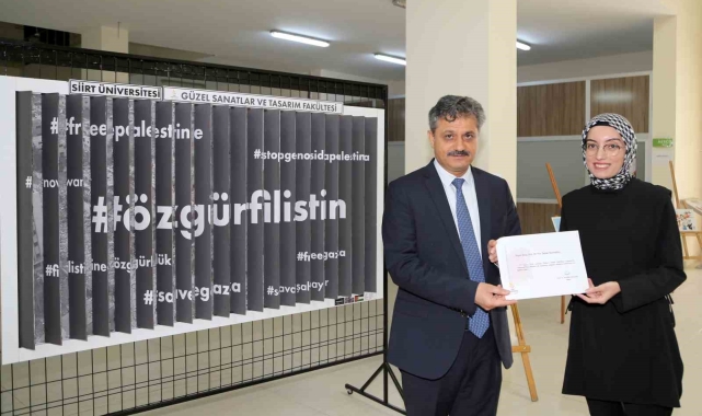 Siirt'te 'Karikatürlerin Diliyle Gazze Soykırımı' sergisi düzenlendi