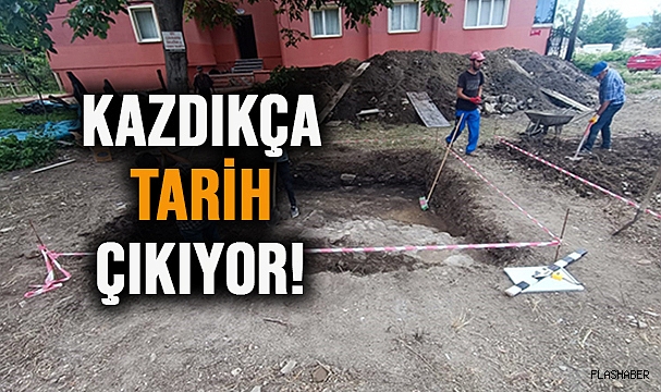 SİNOP’TA İNŞAAT ALANINDAN TARİHİ MEZAR ÇIKTI!