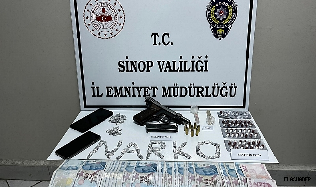 Sinop’ta şüpheli şahısların araç ve ikametlerinden uyuşturucu çıktı