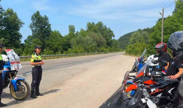 Sinop'ta jandarma trafik denetimi