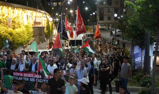 Şırnak'ta vatandaşlar Gazze için yürüdü