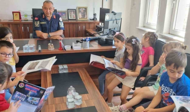 Sultanhisar jandarması minik öğrencileri ağırladı