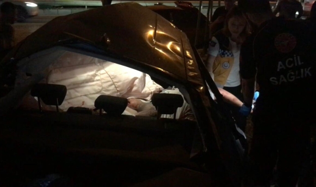Takla atan otomobilde can pazarı: 1 ölü, 1'i ağır 2 yaralı