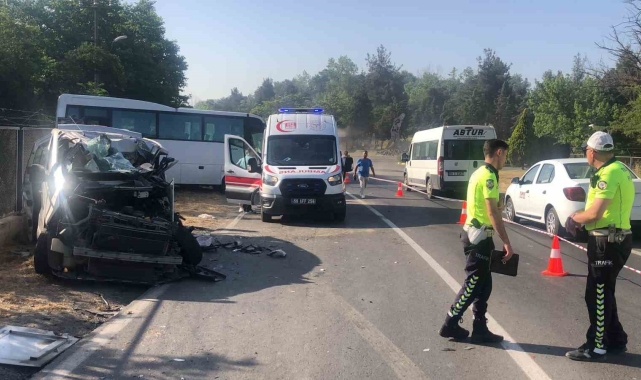 Tekirdağ'da feci kaza: 2 ölü, 10 yaralı