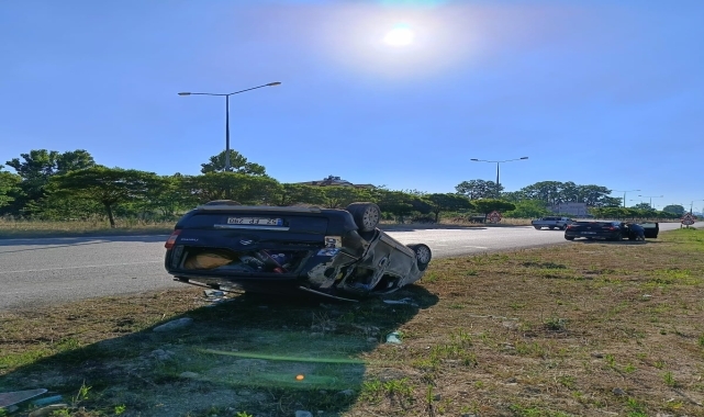 Terme'deki trafik kazasında 1 kişi yaralandı