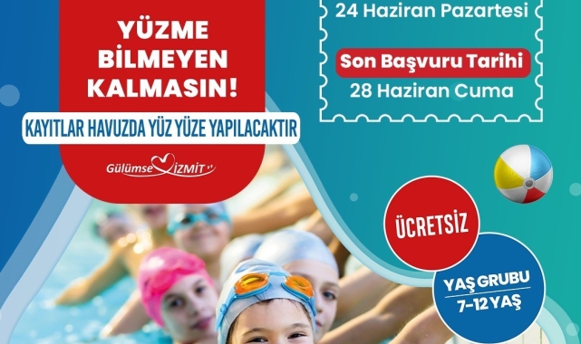 Ücretsiz yüzme kursu için son başvuru tarihi 28 Haziran