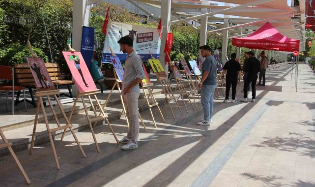 Üniversiteli gençlerden Gazze için anlamlı sergi