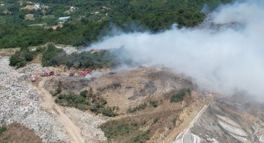 Yalova'da katı atık depolama sahasında yangını