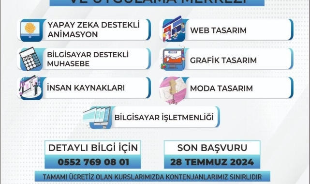 Akdeniz'de Proje Eğitim ve Uygulama Merkezinde kurslar başlıyor