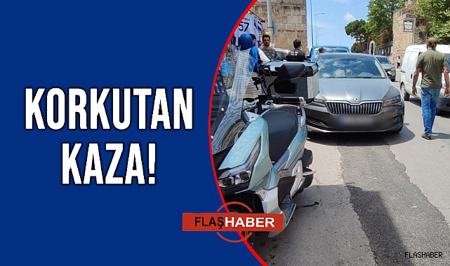 ANİDEN AÇILAN KAPI KAZA GETİRDİ!