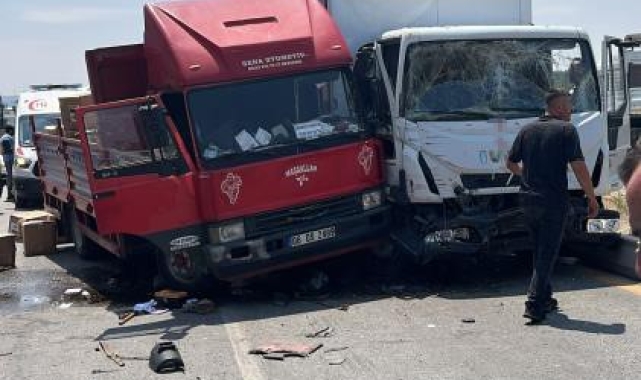 Ankara'da iki kamyonun çarpıştığı kazada 3 kişi yaralandı