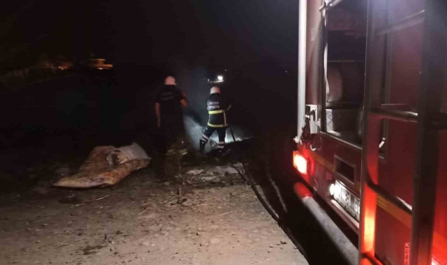 Arsuz'da çöplük alanda yangın
