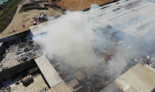 Aydın'da bir geri dönüşüm yangını daha