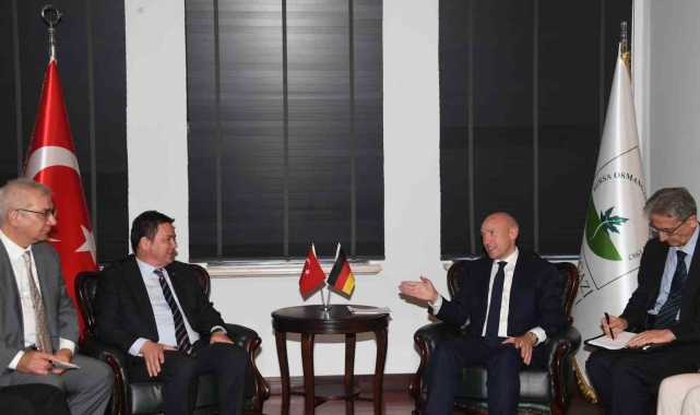 Başkan Aydın, Almanya Hessen eyaleti Bakanı Pentz'i ağırladı