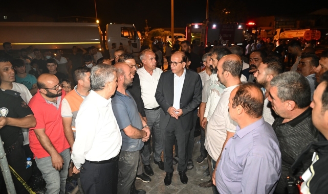 Başkan Geçit: "Yangında mağdur olan esnaflarımızın yanındayız"
