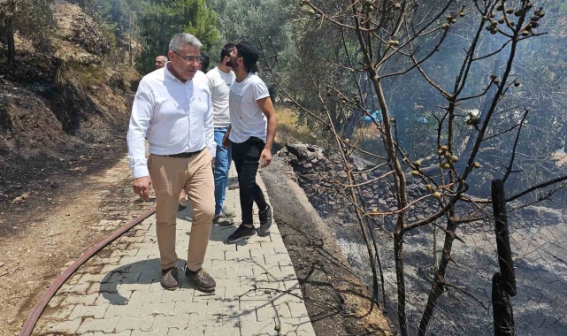 Başkan Güler yangın bölgesinde incelemelerde bulundu