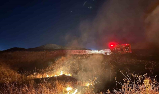 Batman'da geceyi aydınlatan anız yangınları 50 dönümlük alana yayıldı