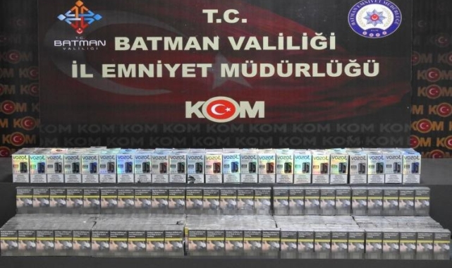 Batman'da gümrük kaçağı sigaralar ele geçirildi: 2 gözaltı
