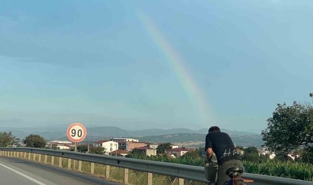 Biga'da gökkuşağı güzelliği