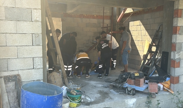 Bolu'da yüksekten düşen inşaat işçisinin bacağına demir saplandı