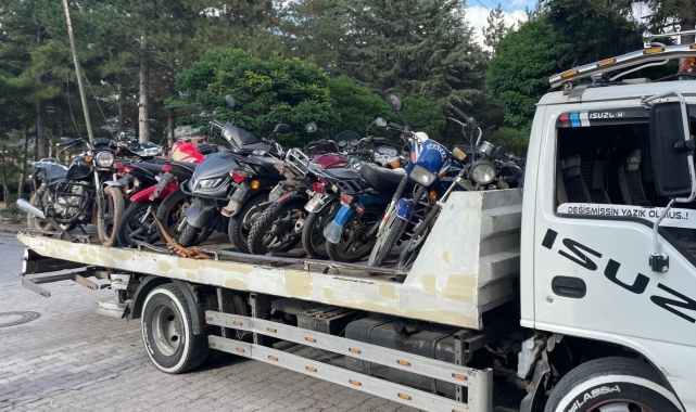 Bolvadin'de 29 motosiklet trafikten men edildi