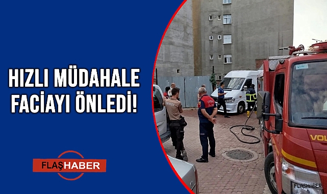 BOYABAT'TA PARK HALİNDEKİ MİNİBÜS ALEV ALDI!