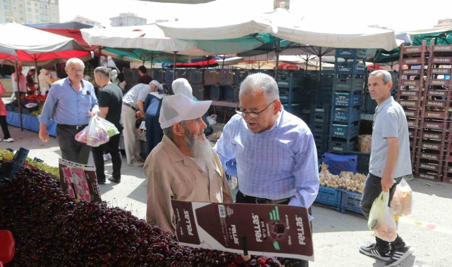 Büyükkılıç'tan semt pazarına ziyaret