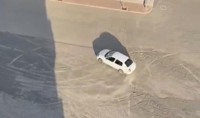 Drift atan sürücünün ehliyetine el konuldu