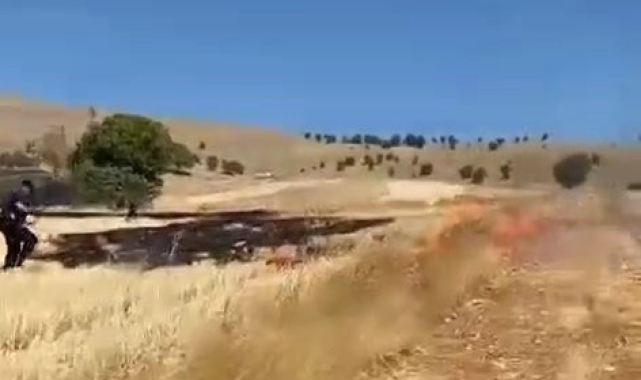 Elazığ'da anız yangını