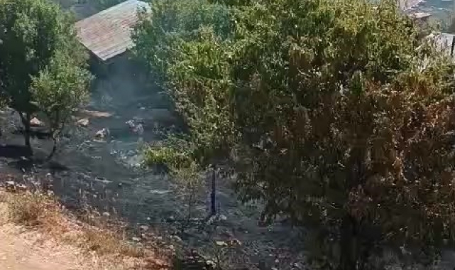 Elazığ'da korkutan yangın: Alevler evlere sıçramadan söndürüldü