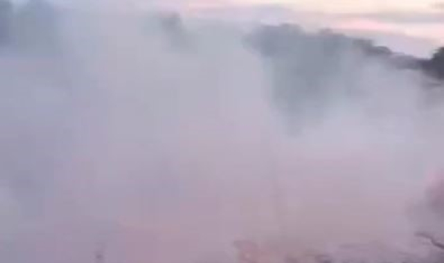 Elazığ'da otluk alanda korkutan yangın