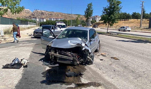 Elazığ'da otomobil aydınlatma direğine çarptı: 1 yaralı