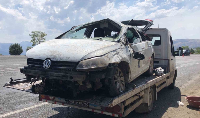 Elazığ'da otomobil takla attı: 1 yaralı