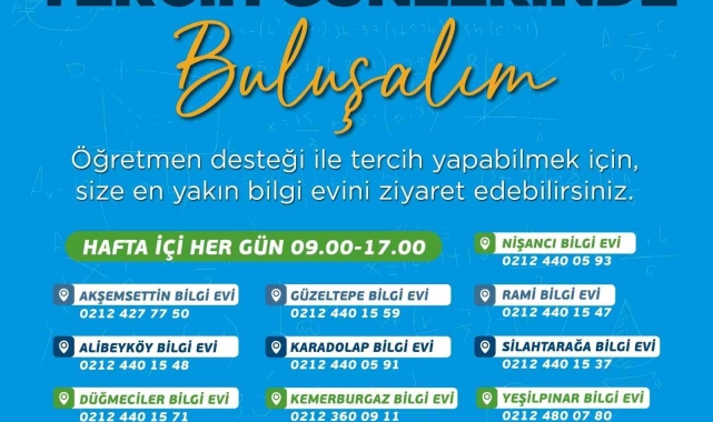 Eyüpsultan Belediyesi'nden öğrencilere LGS tercih desteği