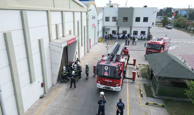 Fabrika yangınlarının yaşandığı OSB'de nefes kesen tatbikat