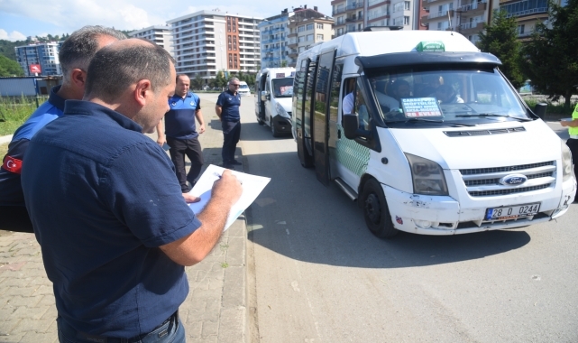 Giresun&#039;da dolmuşlarda klima denetimi yapıldı
