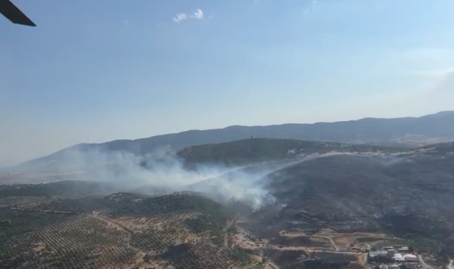 Gölmarmara'da makilik alanda yangın