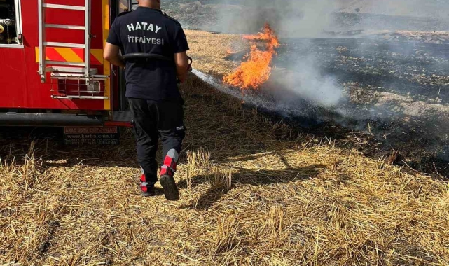 Hassa'da çıkan anız yangını söndürüldü