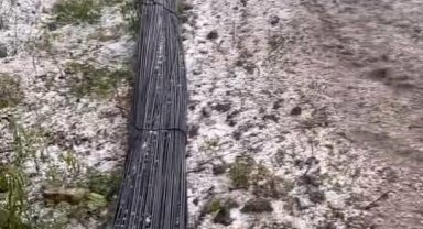 İnegöl'de dolu yağışı etkili oldu