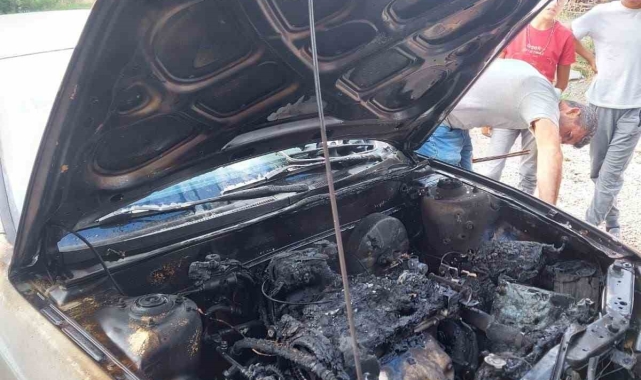 Kahramanmaraş&#039;ta otomobil yangını