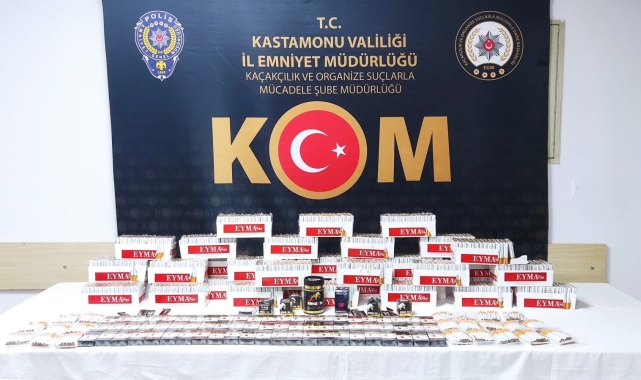 Kastamonu'da 11 bin 640 adet doldurulmuş makaron ele geçirildi