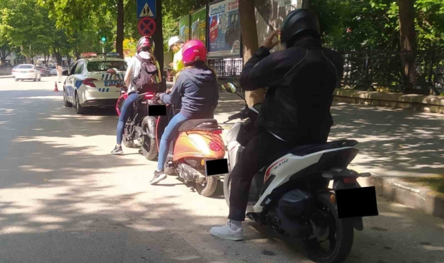 Kastamonu'da motosiklet sürücülerine sıkı denetim