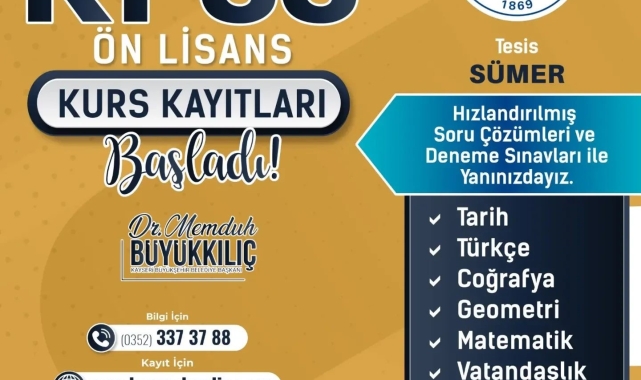 KAYMEK'te KPSS için kurs kayıtları sürüyor