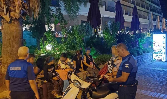 Kemer'de dilencilere işlem yapıldı